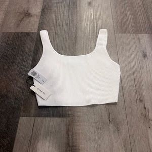 Aritzia Babaton sculpt knit tank NWT white